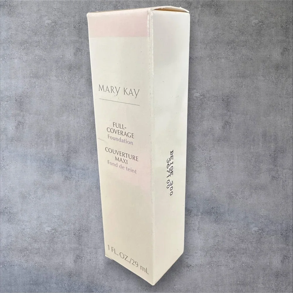 HTF Mary Kay Full-Coverage Foundation 1oz Beige 300 367100 New Gray Cap
